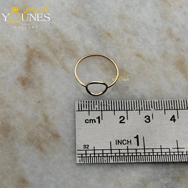 انگشتر مینیمال دایره طلا